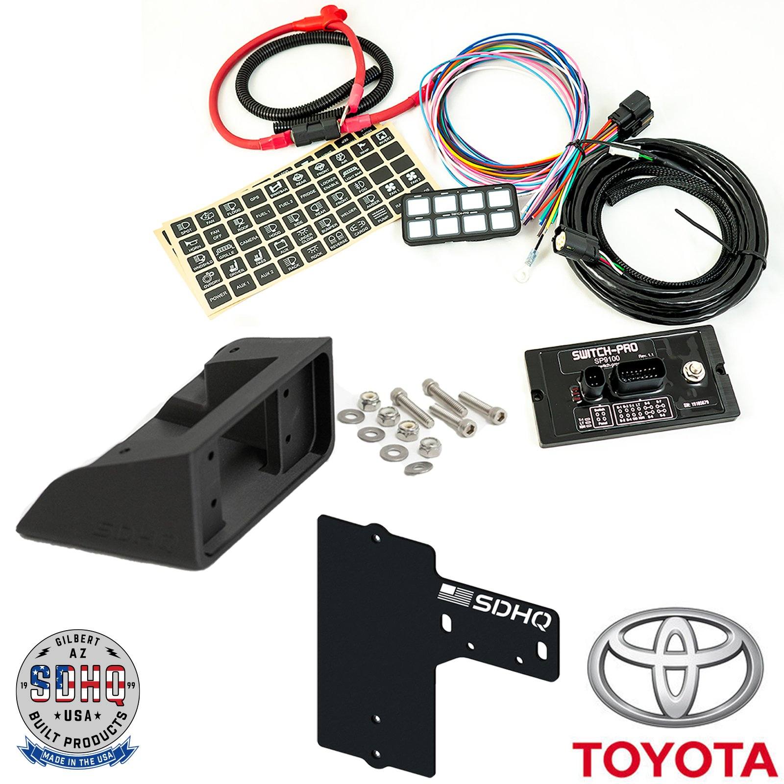 16-19 Toyota Tacoma SDHQ Built Switch Pros SP-9100 OEM Keypad Mount