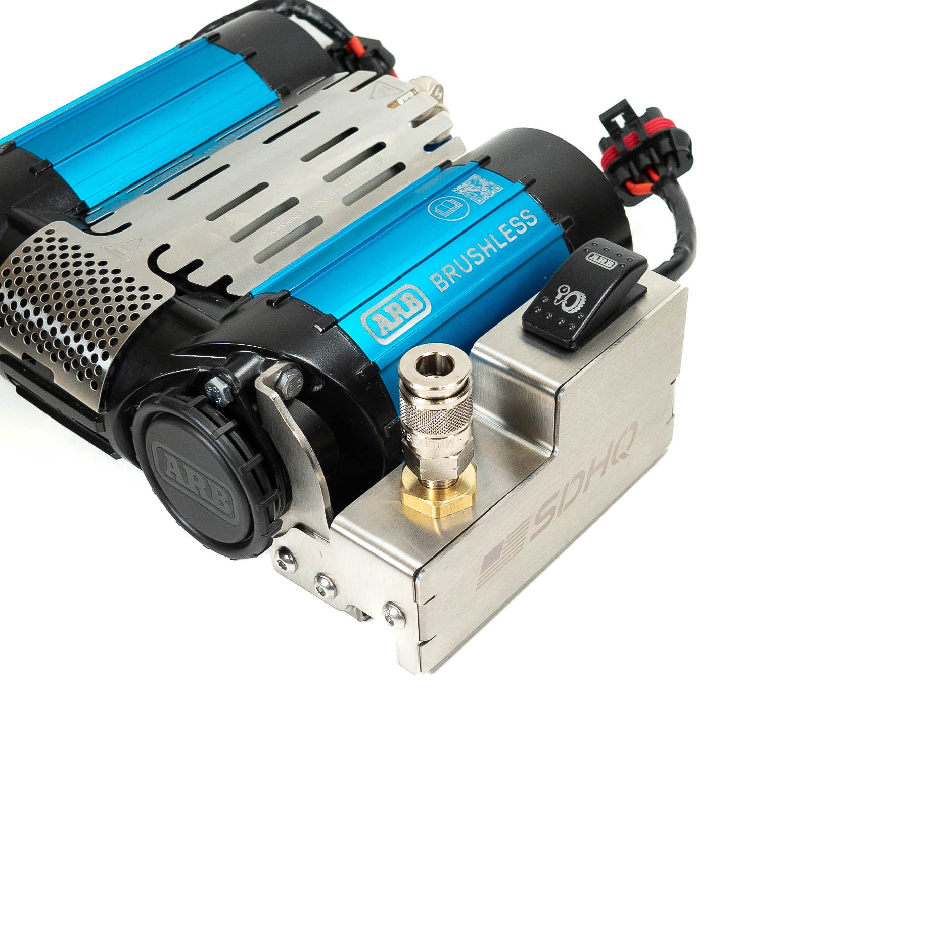 SDHQ Built Air Chuck & Switch Mount for Brushless ARB Twin Compressor
