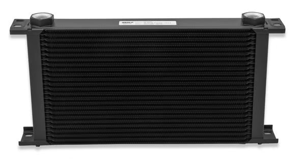 Earl's UltraPro Oil Cooler - 25 Rows - Extra-Wide Cooler Front View Black