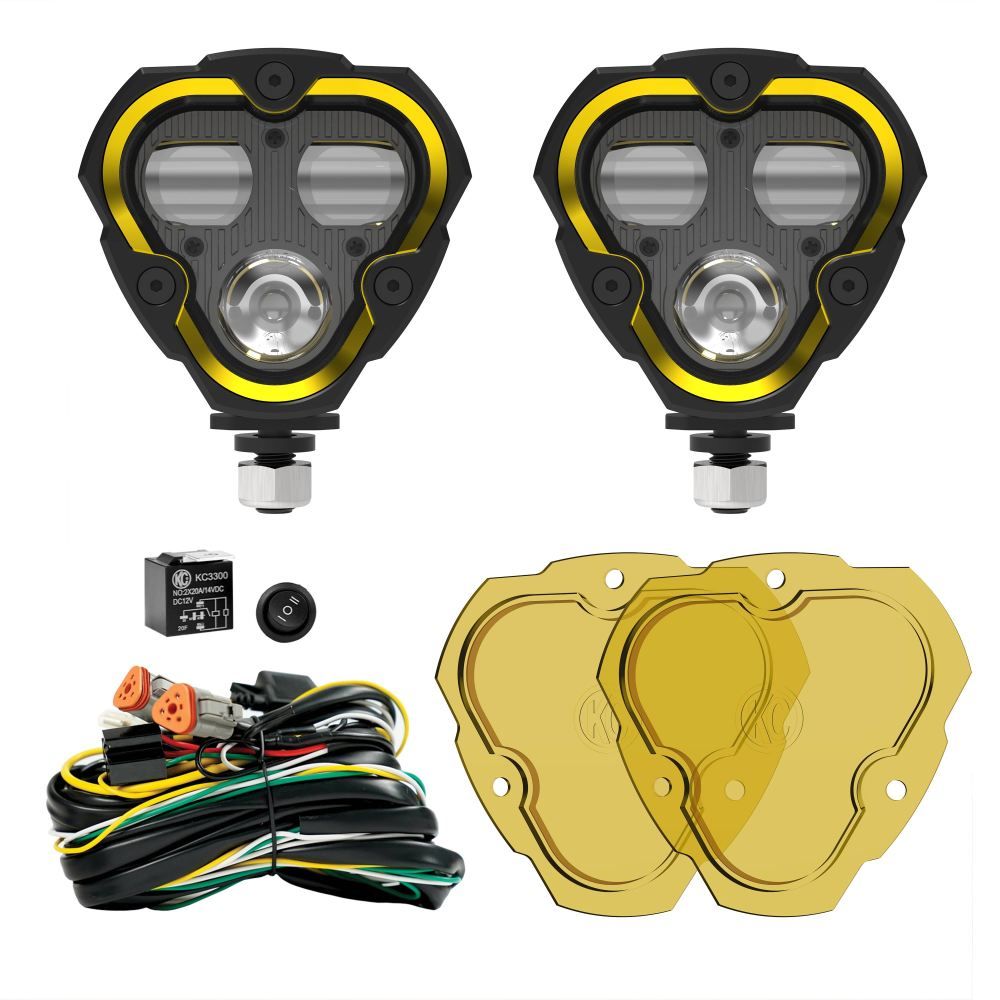 KC HiLites FLEX ERA 3 Dual Mode SAE Fog LED Light Pods | 2-Light Master Kit