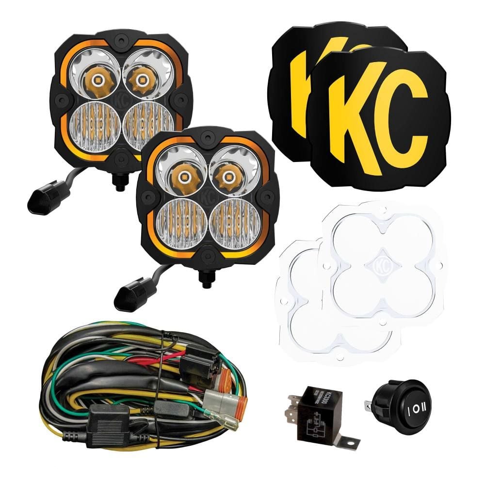 KC HiLites FLEX ERA 4 | 2-Light Master LED Light Pod Kit