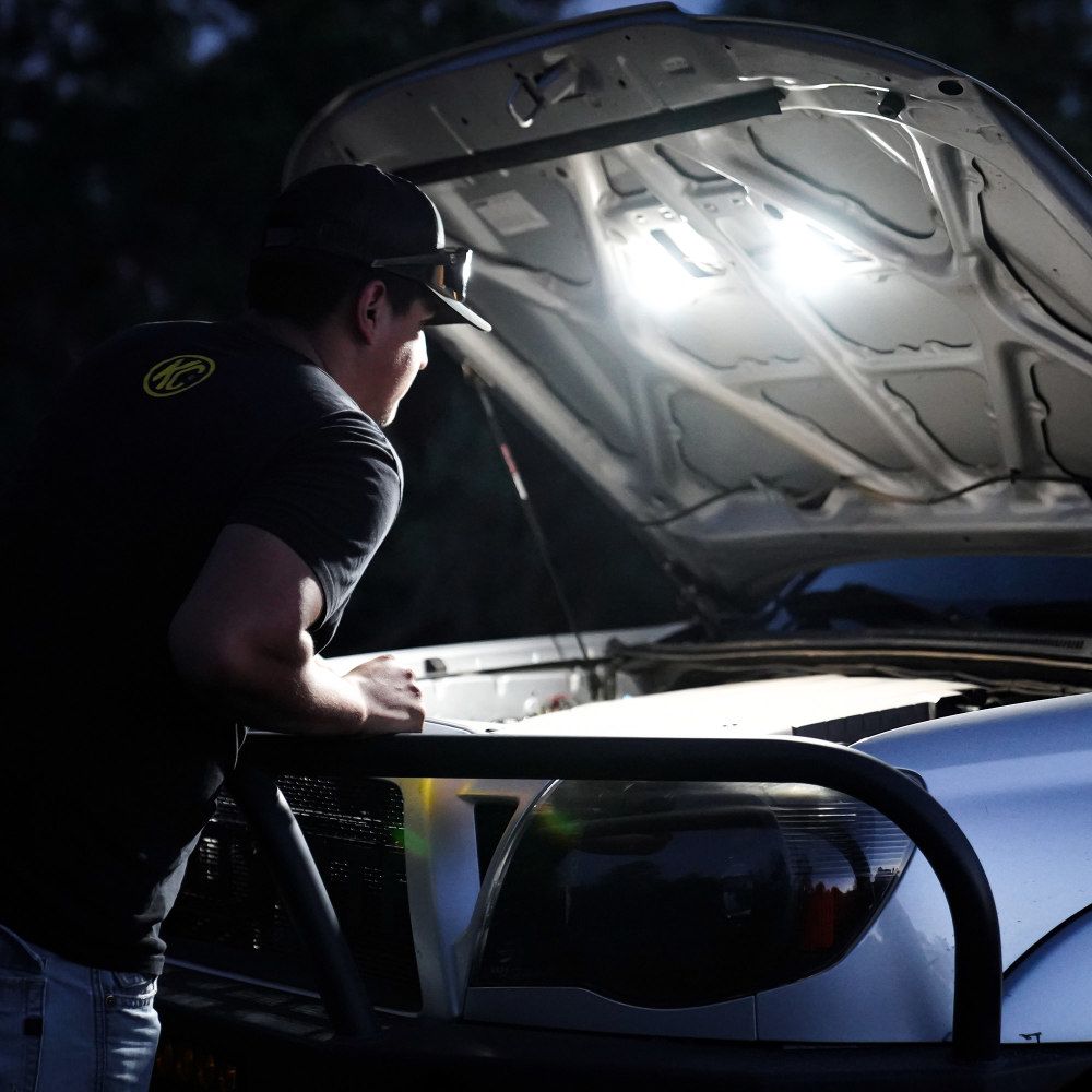 KC HiLites Cyclone V2 LED - 2-Light Universal Under Hood Lighting System - 5W Flood Beam