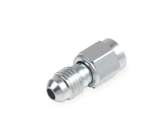 Earl's -3 AN Female to -4 AN Male Flare Expander Front View Silver