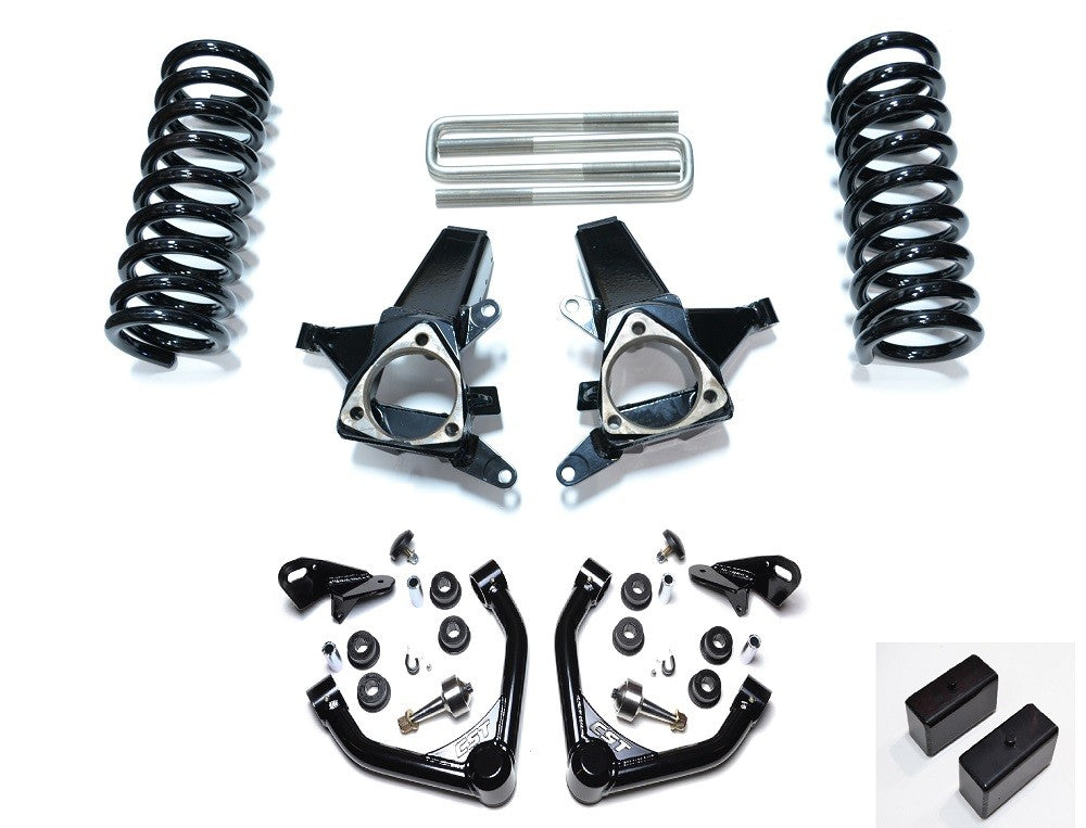 CST 99-07 GM 1500 2wd 7″ Stage 1 Suspension System (Crew Cab Models) Front View