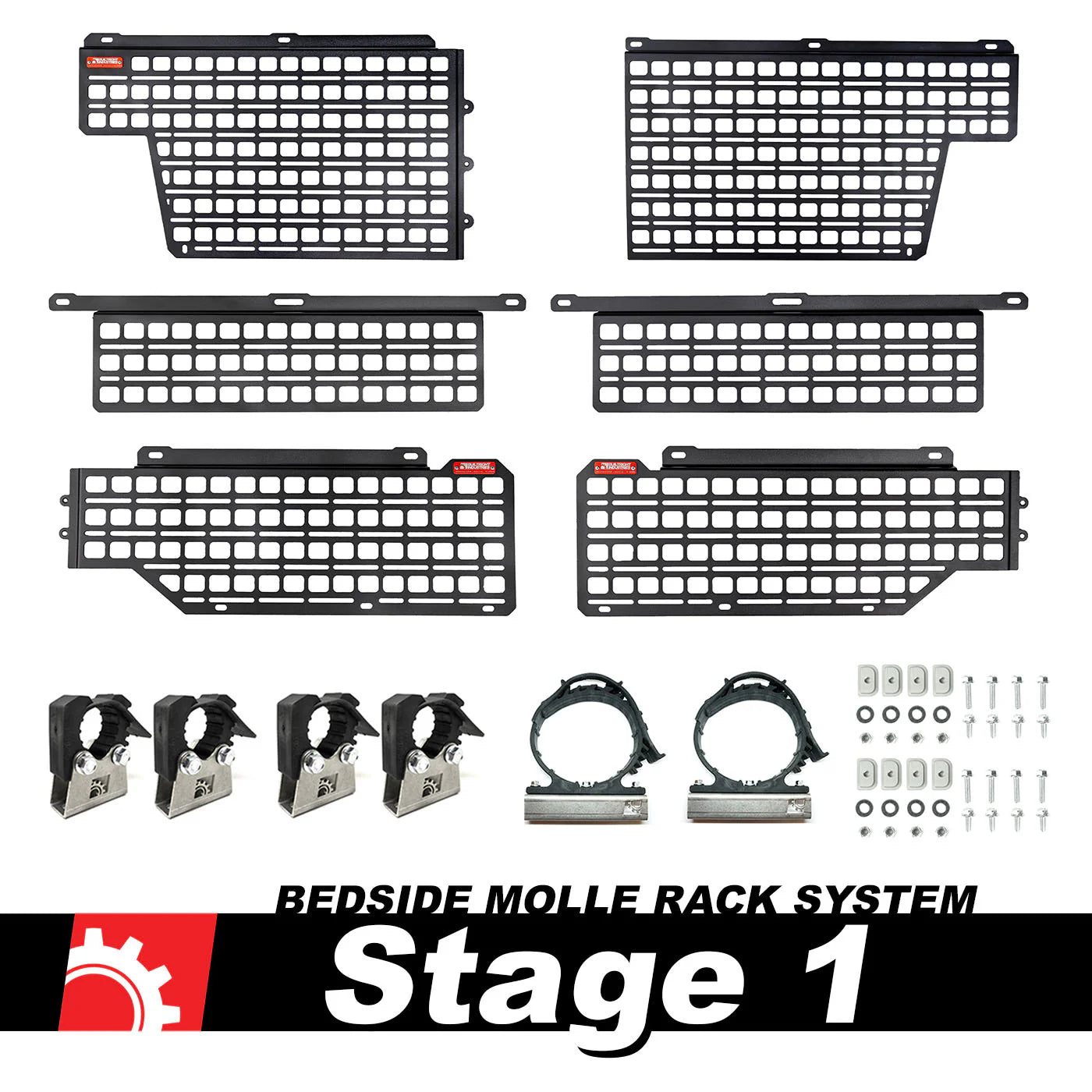 '05-23 Toyota Tacoma BuiltRight Industries Bedside Rack System-4 Panel Kit