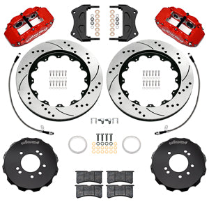 Forged Narrow Superlite 6R Big Brake Front Brake Kit (Hat) Drilled/Slotted RED Skyline R33/R34 | 18" Wheel Diameter Minimum