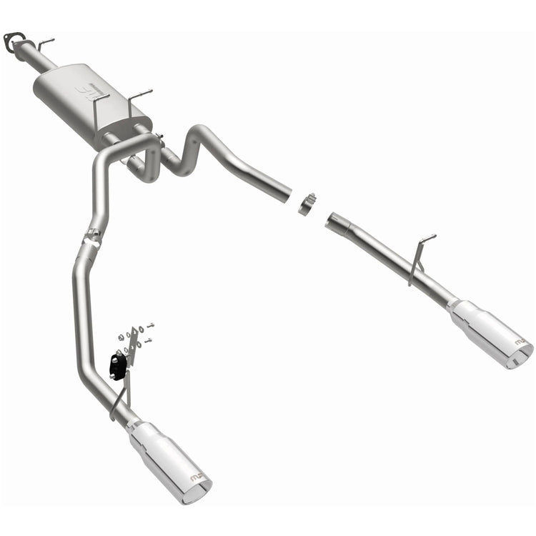 MagnaFlow 2019-2025 Ram 1500 Street Series Cat-Back Performance Exhaust System Front View
