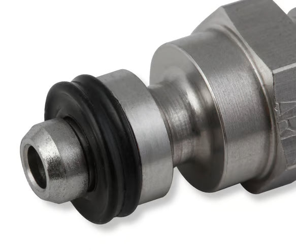 Earl's -4AN Male to OE (Original Equipment) GM/Jeep/Mopar Master Cylinder & Clutch Release Bearings Front View Silver