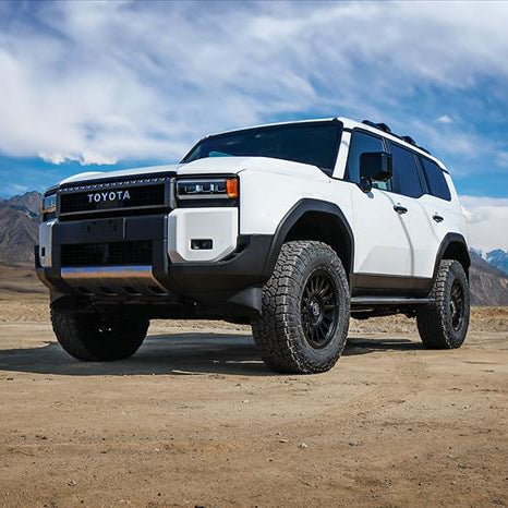 '24+ LC250 1.25-3" Lift Front 2.5 Coilovers Front View