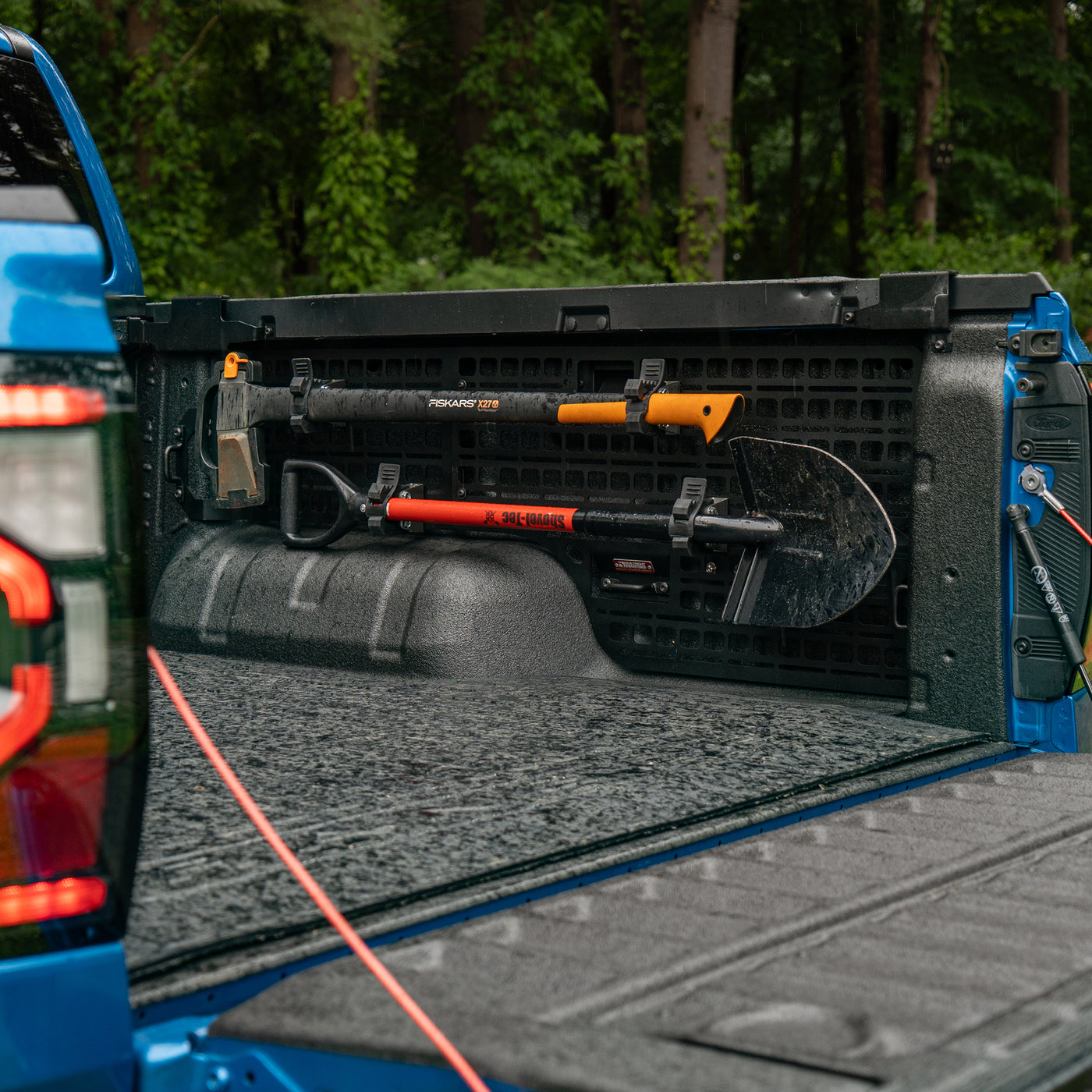 BUILTRIGHT Bedside Rack Molle Panel System | Ford Ranger (2024+) Front View