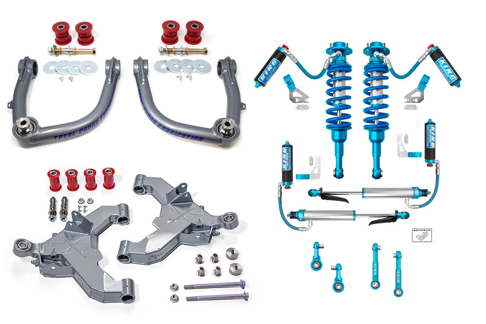 MID TRAVEL LIFT KIT W/ FRONT & REAR 2.5 INCH DIAMETER ADJUSTABLE KING