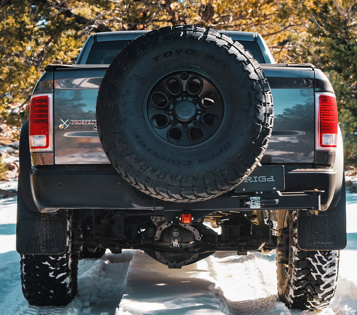 UltraSwing Mega-Fit Spare Tire Hitch Mount | RiGd Supply Front View