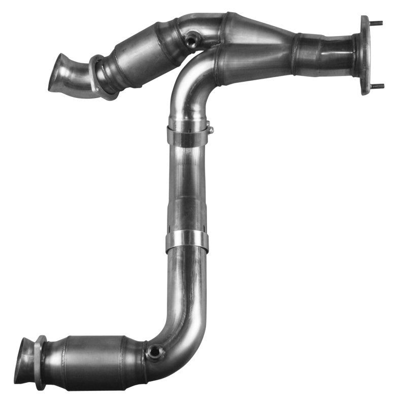3" SS GREEN Catted Y-Pipe. 2007-2008 GM Truck 4.8L/5.3L/6.0L. Connects to OEM.