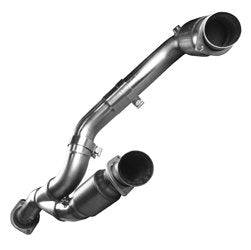 3" SS GREEN Catted Y-Pipe. 2007-2008 GM Truck 4.8L/5.3L/6.0L. Connects to OEM.