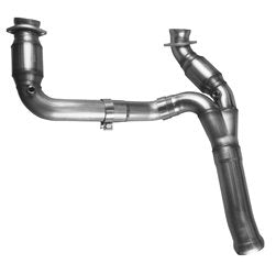 3" SS GREEN Catted Y-Pipe. 2011-2013 GM Truck 6.2L. Connects to OEM.