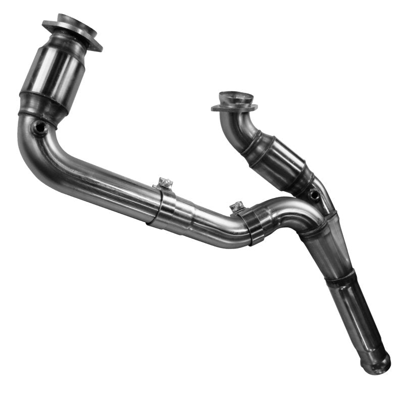 1-7/8" Header and GREEN Connection Kit. 2014-2018 GM 1500 Series Truck 6.2L. Front View
