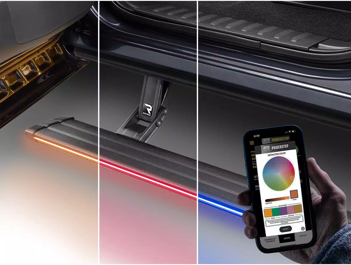 AMP Research 22-24 Toyota Tundra CrewMax PowerStep Vision Front View