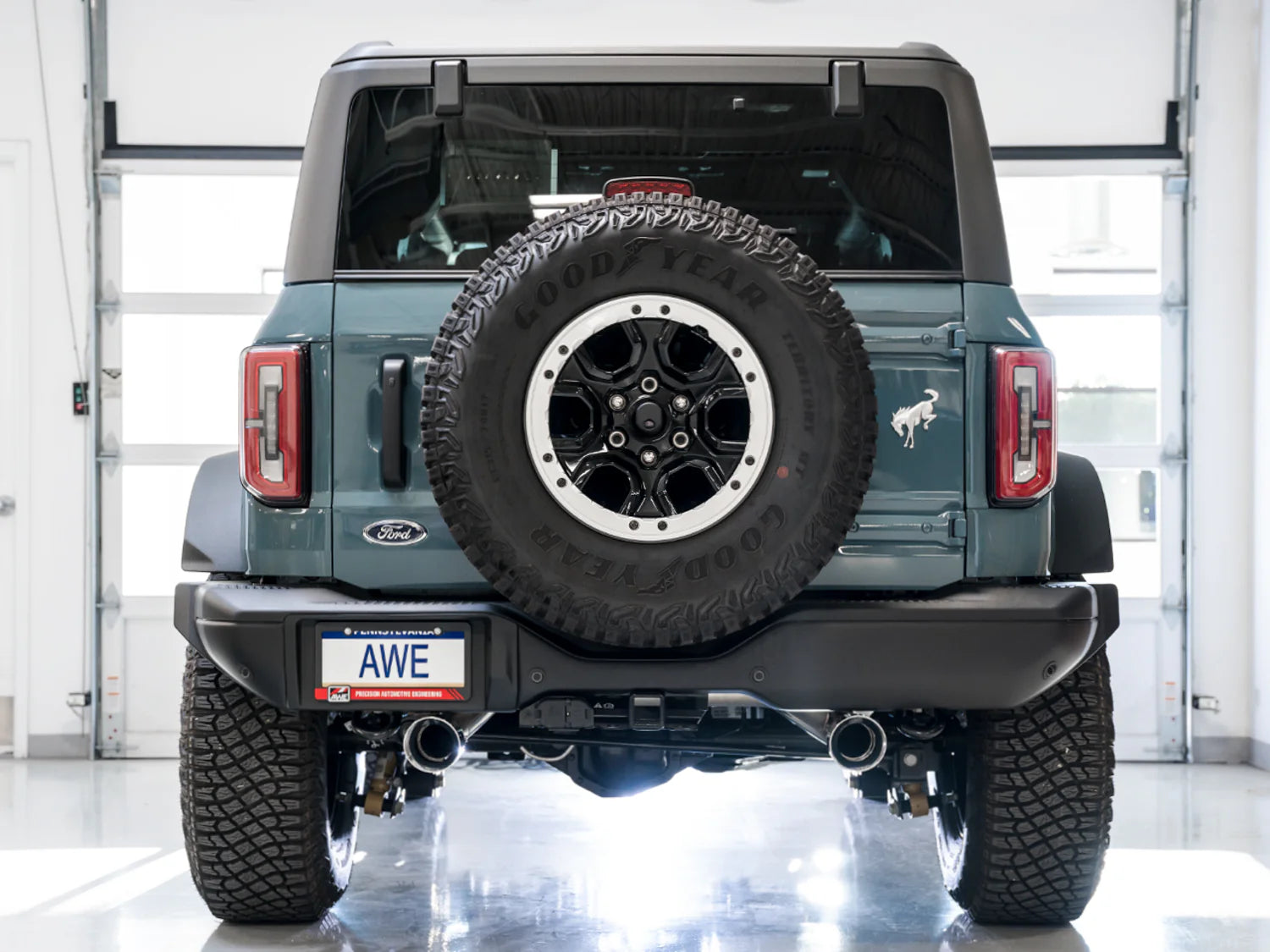 AWE 0FG Catback Exhaust Suite for the Ford Bronco 2.3T / 2.7TT Front View