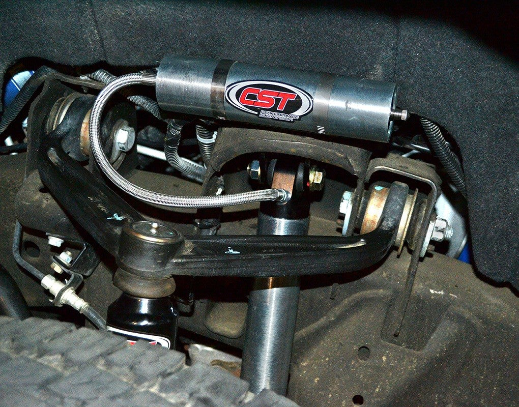 CST 11-19 HD 2500 / 3500 2.0 Reservoir Mounts for Single Shock Applications Front View