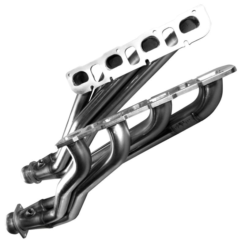 1-7/8" Headers & GREEN Catted OEM Connection Pipes. 2006-2010 Jeep SRT8 6.1L Front View