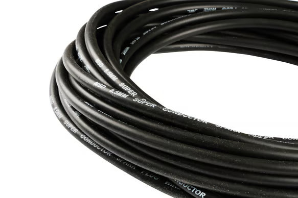 Super Conductor Spark Plug Wire, Black 8.5mm, 50 Ft Front View Black