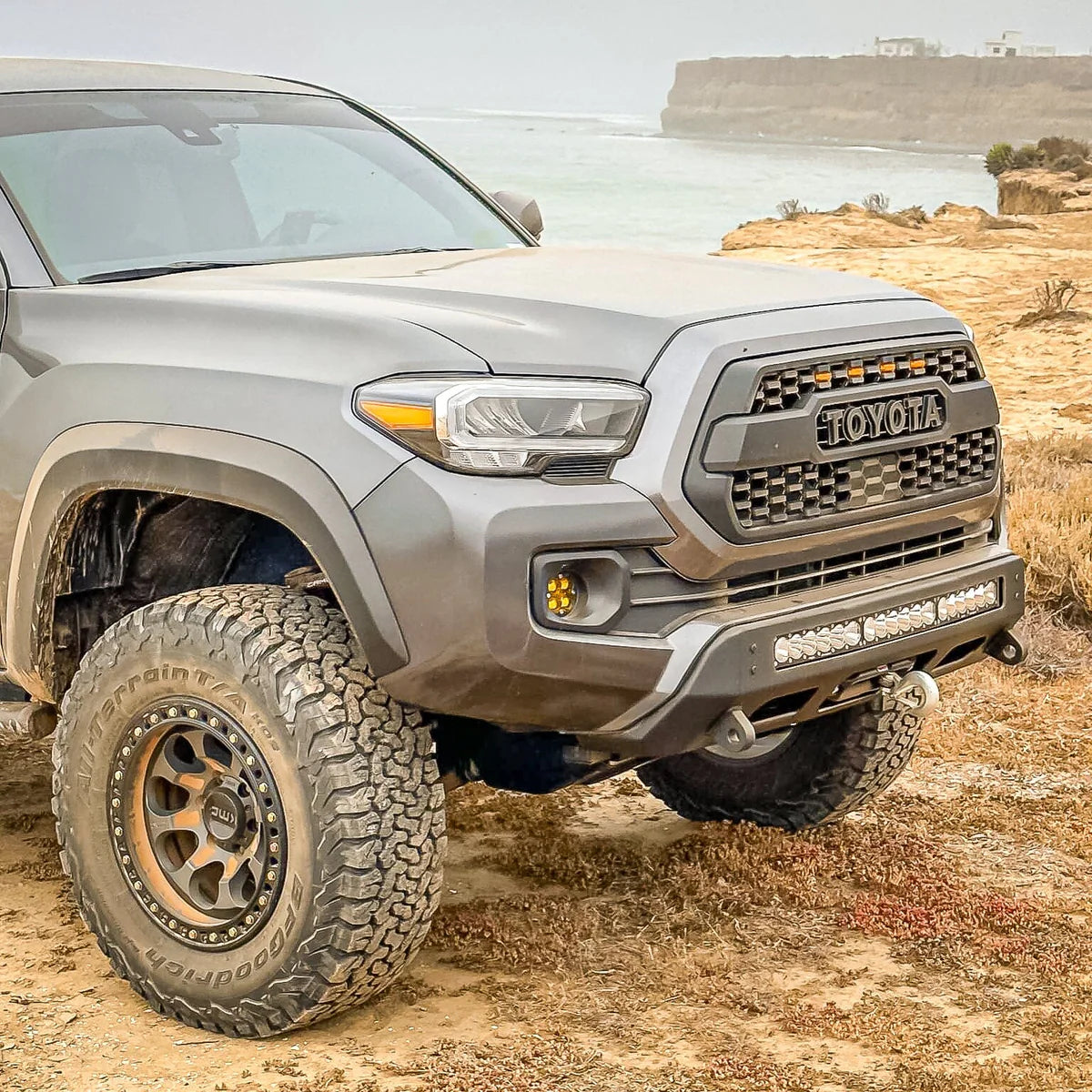 2016-2023 TOYOTA TACOMA PROLITE FRONT WINCH BUMPER Front View