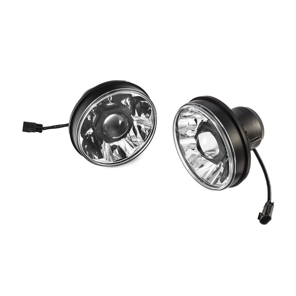 KC HiLites 7" Gravity LED Pro DOT Headlight | Driving Beam | Pair | 18-24 Jeep JL / 20-24 Jeep JT w/ Halogen Headlights