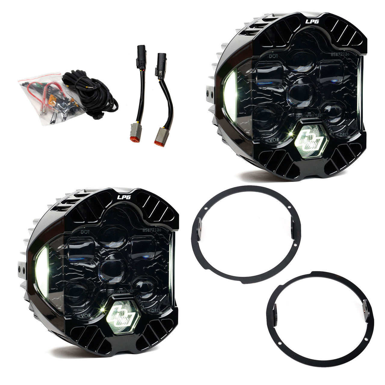 DOT LP6 LED Headlight Kit Front View