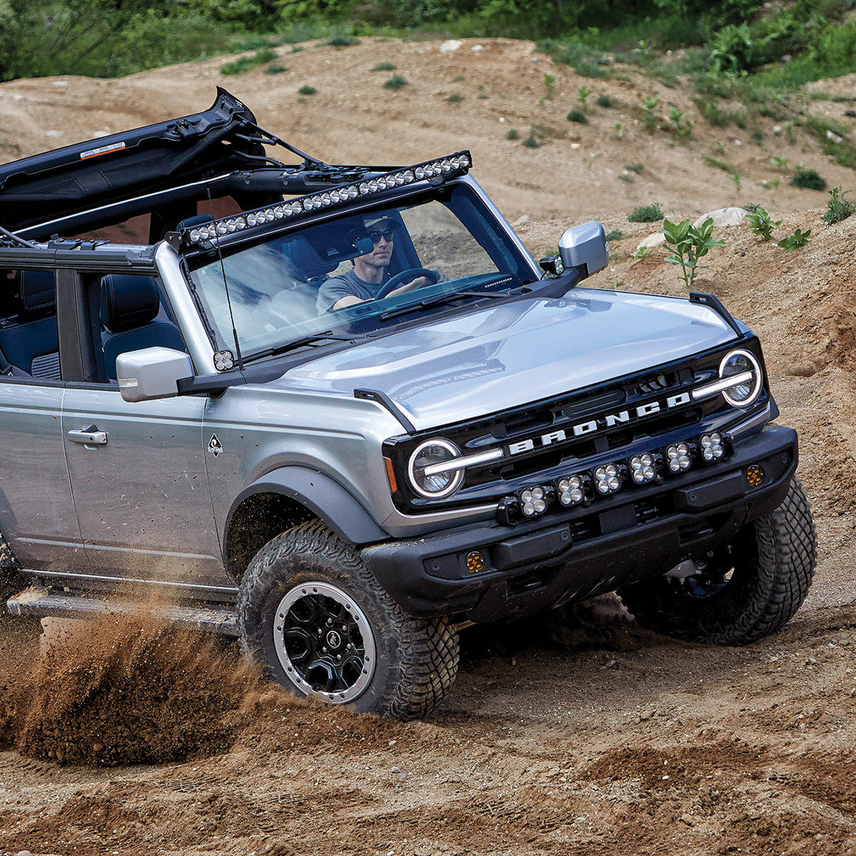 Ford XL Linkable Bumper Light Kit - Ford 2021-2026 Bronco; NOTE: w/ OE Plastic Bumper Front View