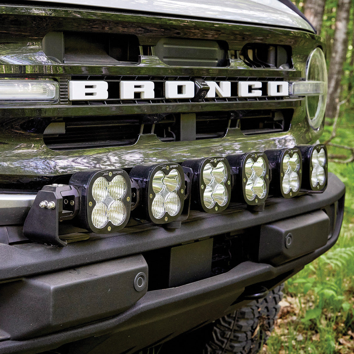 Ford XL Linkable Bumper Light Kit - Ford 2021-2026 Bronco; NOTE: w/ OE Plastic Bumper Front View
