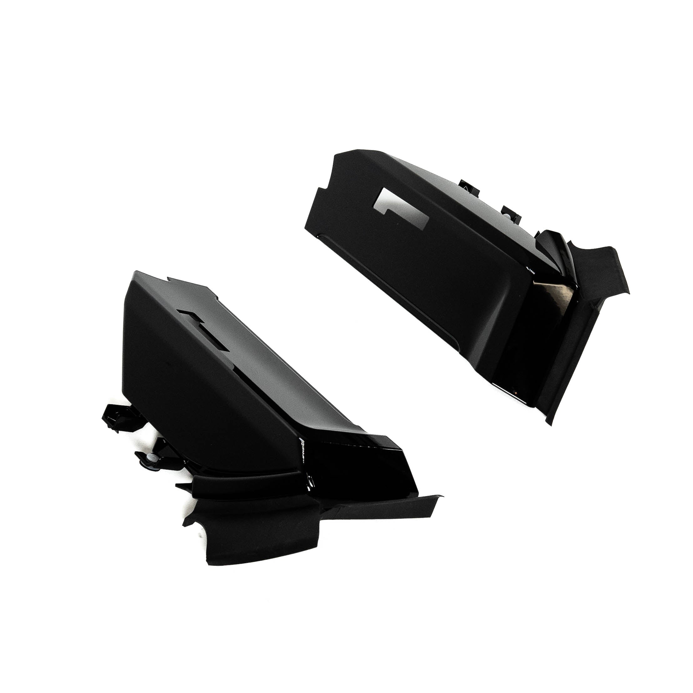 SDHQ Built 2024-2025 GX550 Laser-Cut A-Pillar Cowl Panels | Gloss Black Front View