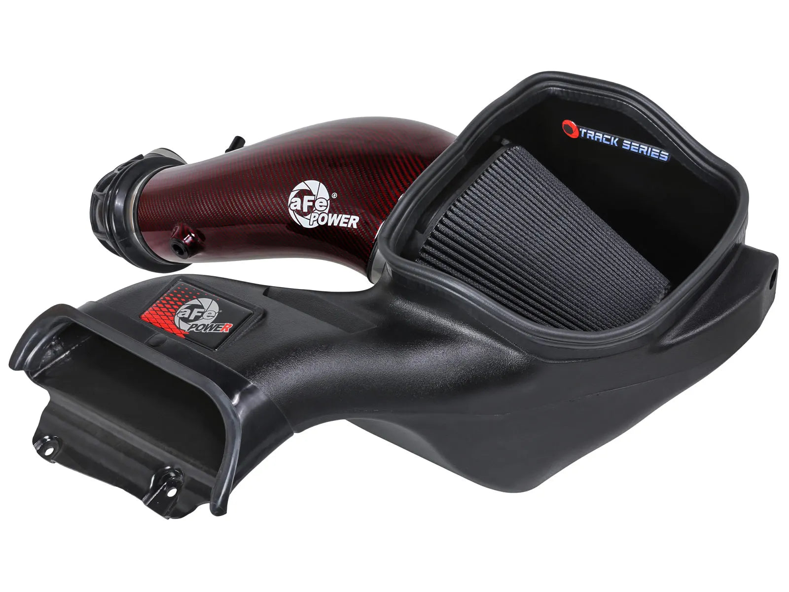 2023+ Raptor R Track Series Red Kevlar Carbon Fiber Cold Air Intake System w/ Black Pro 5R Filter