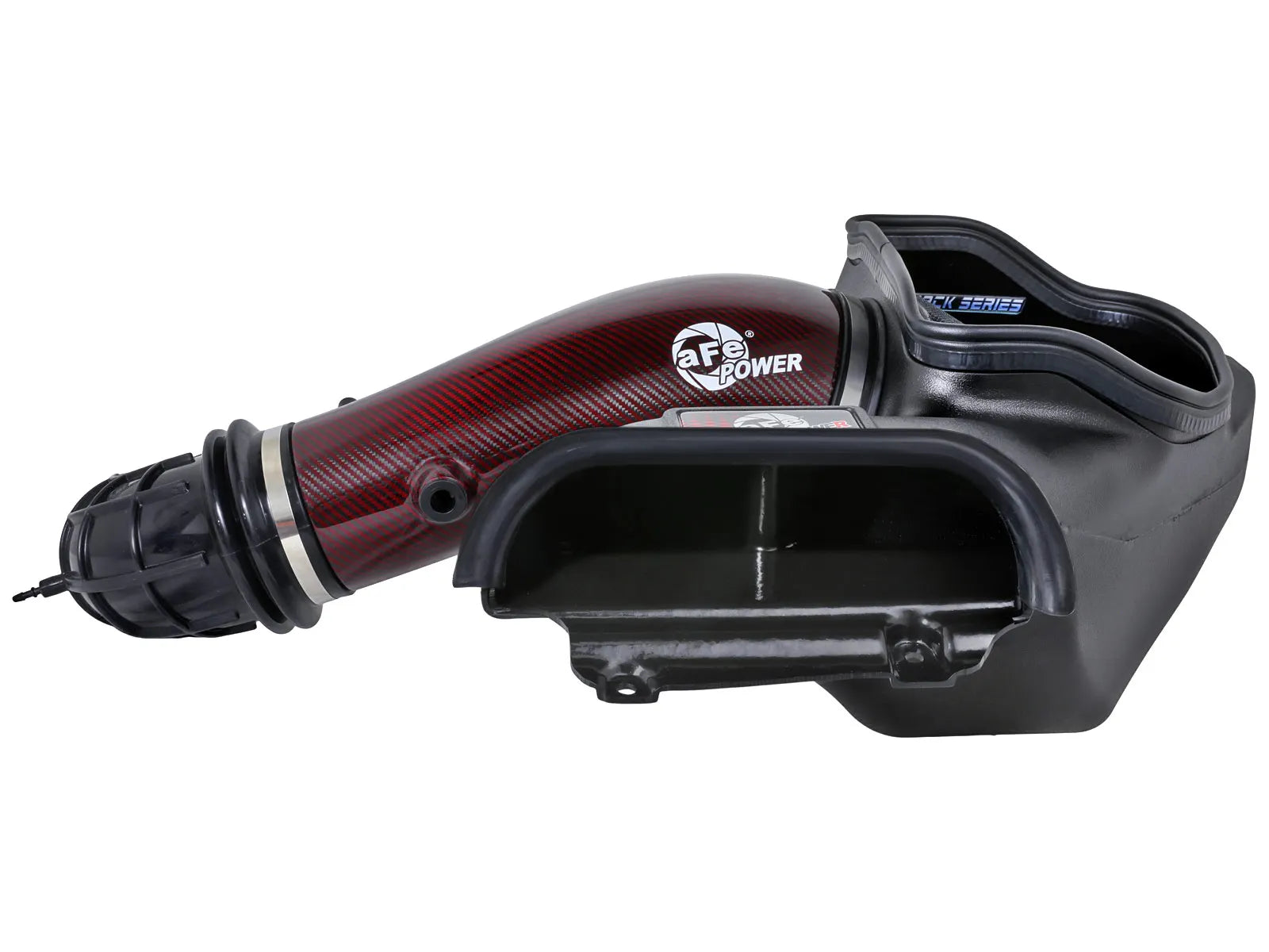 2023+ Raptor R Track Series Red Kevlar Carbon Fiber Cold Air Intake System w/ Black Pro 5R Filter