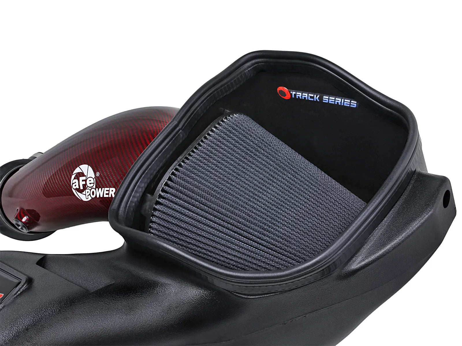 2023+ Raptor R Track Series Red Kevlar Carbon Fiber Cold Air Intake System w/ Black Pro 5R Filter