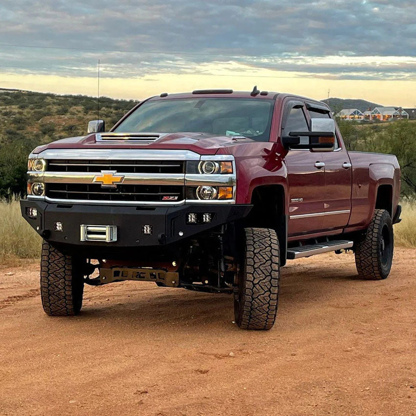 2015-2019 CHEVY SILVERADO 2500/3500 OCTANE FRONT WINCH BUMPER Front View