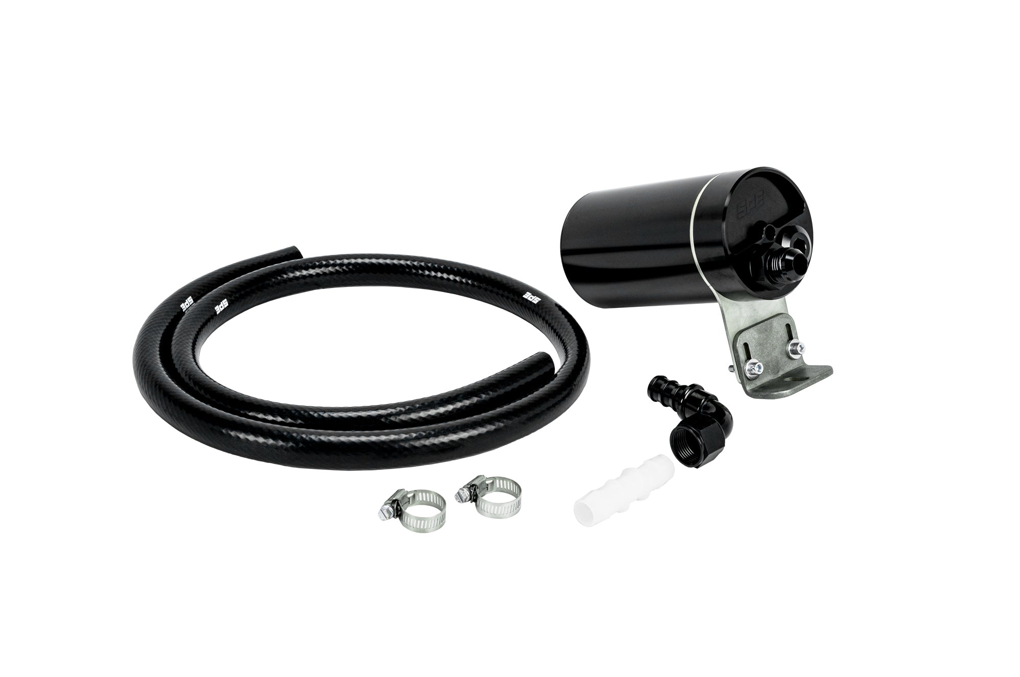 SPE Motorsport 6.7L Powerstroke External CCV Catch Can Front View