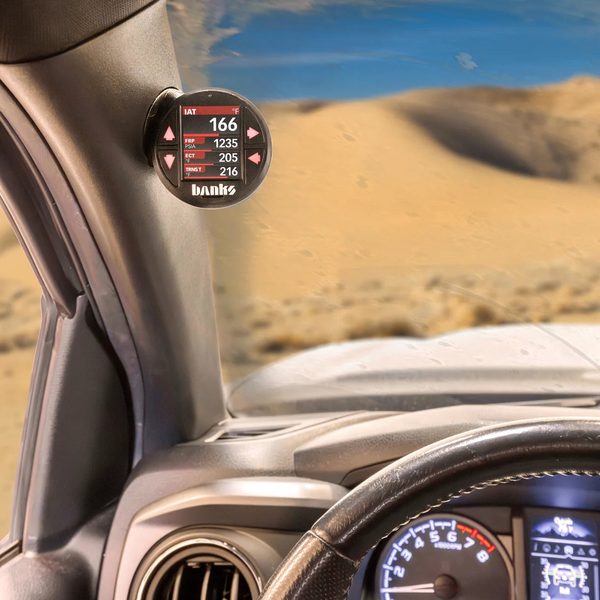 2016-2023 Toyota Tacoma iDash Stealth Pod Mount Front View