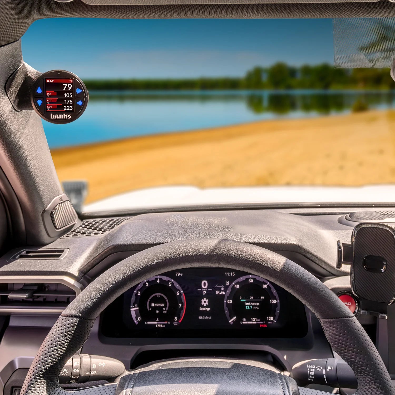 2024-2025 Toyota Tacoma iDash Stealth Pod Mounts Front View