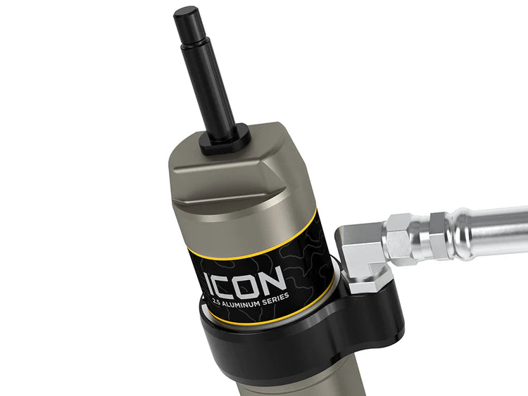 ICON 2005-2023 Toyota Tacoma, 0-1.5” Lift, Rear, V.S. 2.5 Aluminum Series Shock Absorbers, Remote Reservoir w/ CDXS, Pair
