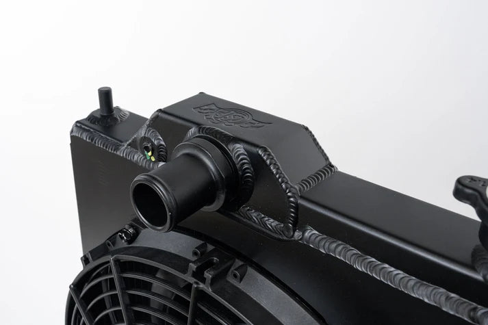 Mitsubishi Evo 4/5/6/7/8/9 Full Size Slim Radiator w/ 12in SPAL Fan - Black