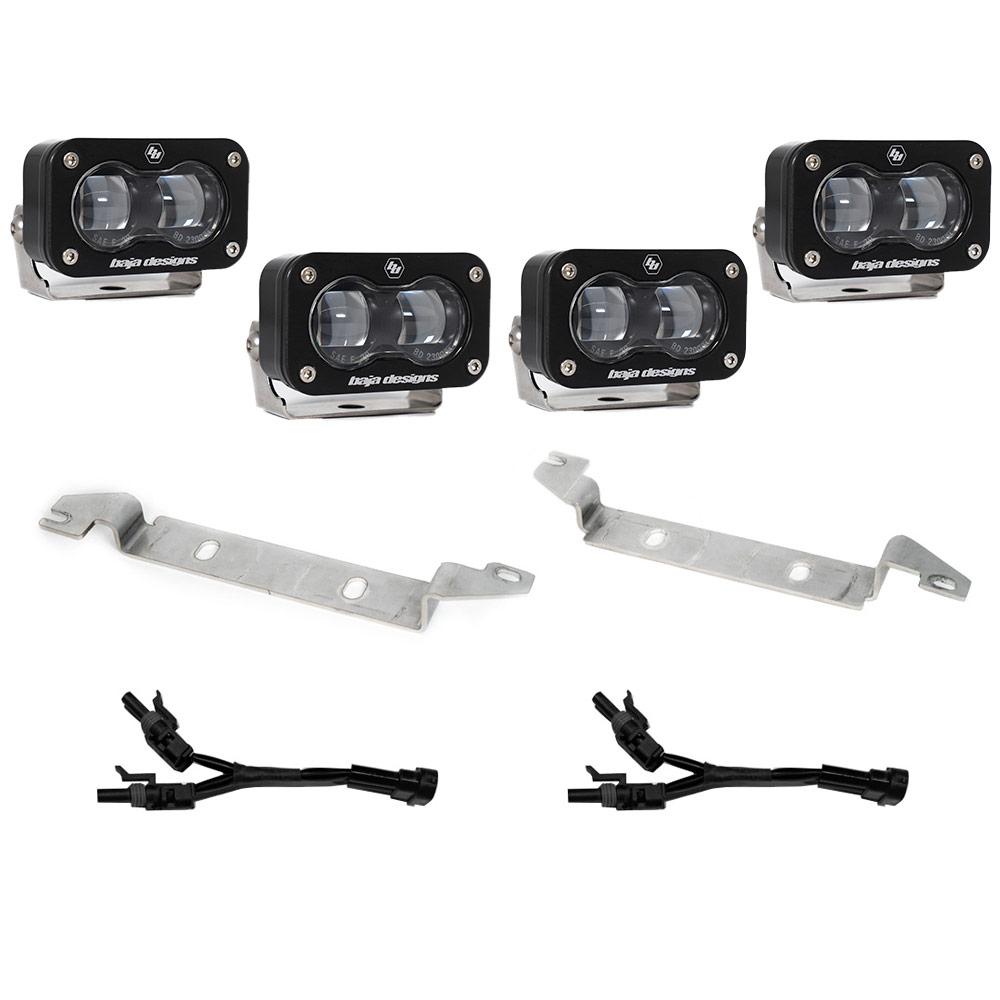 '24 Toyota Tacoma S2 SAE OEM Fog Light Replacement Kit Display of Included Parts
