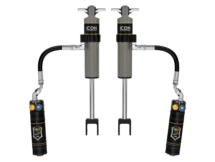 ICON 2011-2026 Chevrolet Silverado/GMC Sierra 2500/3500 HD, 0-3.5” Lift, Front, V.S. 2.5 Aluminum Series Shock Absorbers, Remote Reservoir w/ CDXS, Pair