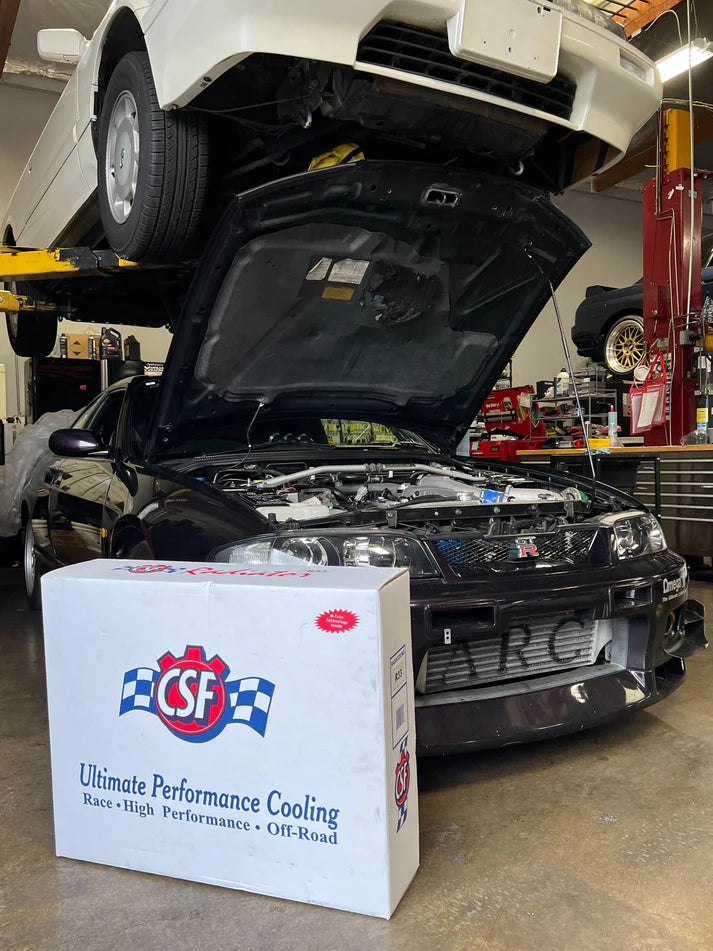 R33 Skyline GT-R/GTS Full Billet Aluminum High-Performance Radiator - Raw Billet
