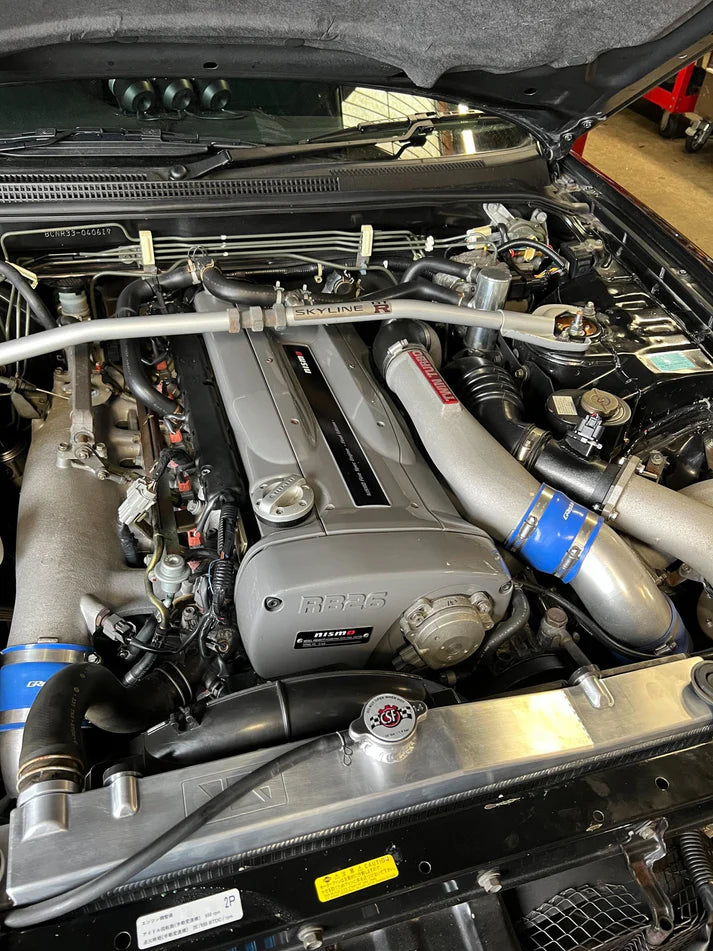 R33 Skyline GT-R/GTS Full Billet Aluminum High-Performance Radiator - Black