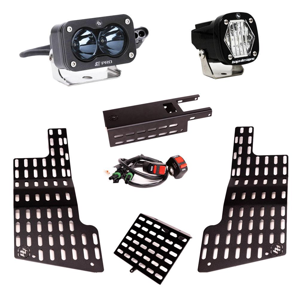 S2 Pro IR /S1 White Headlight Kit Display of Included Parts