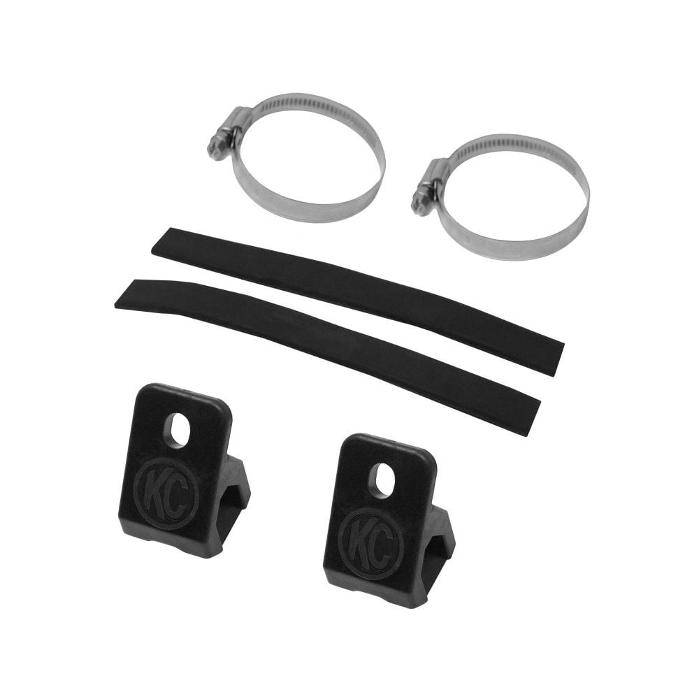 KC HiLites Bracket Set - Tube Clamp Light Mount - KC MTZ 40° - Rubber Sleeve - Pair - 1.5" - 2.0"