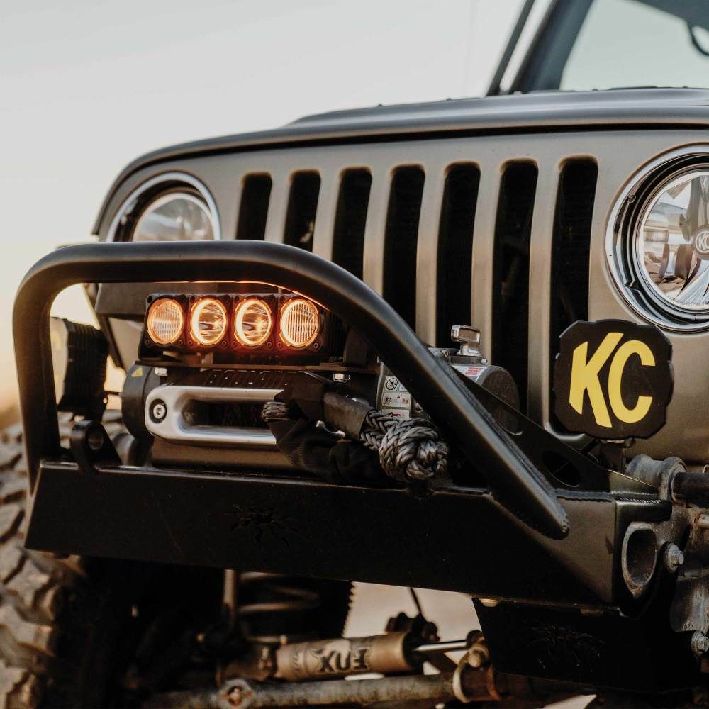 KC HiLites Winch Fairlead Light Mount Front View