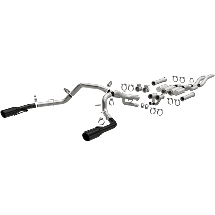 MagnaFlow 2021-2025 Ford F-150 xMOD Series Cat-Back Performance Exhaust System Front View