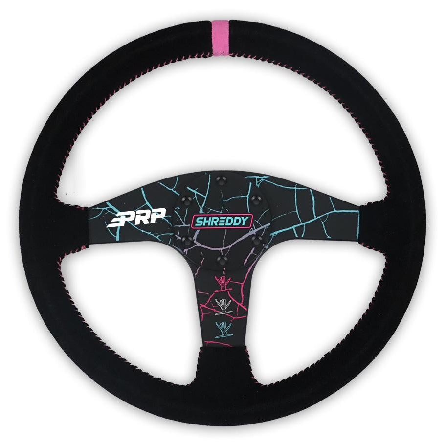 PRP X Shreddy Cracked Steering Wheel, Flat Front View