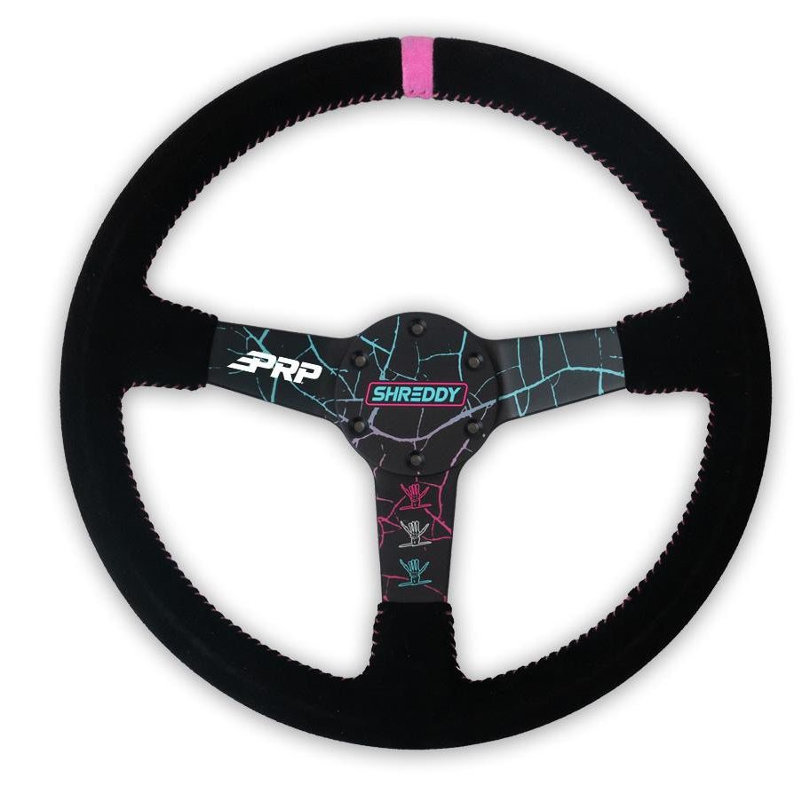 PRP X Shreddy Cracked Steering Wheel, Deep Dish Front View